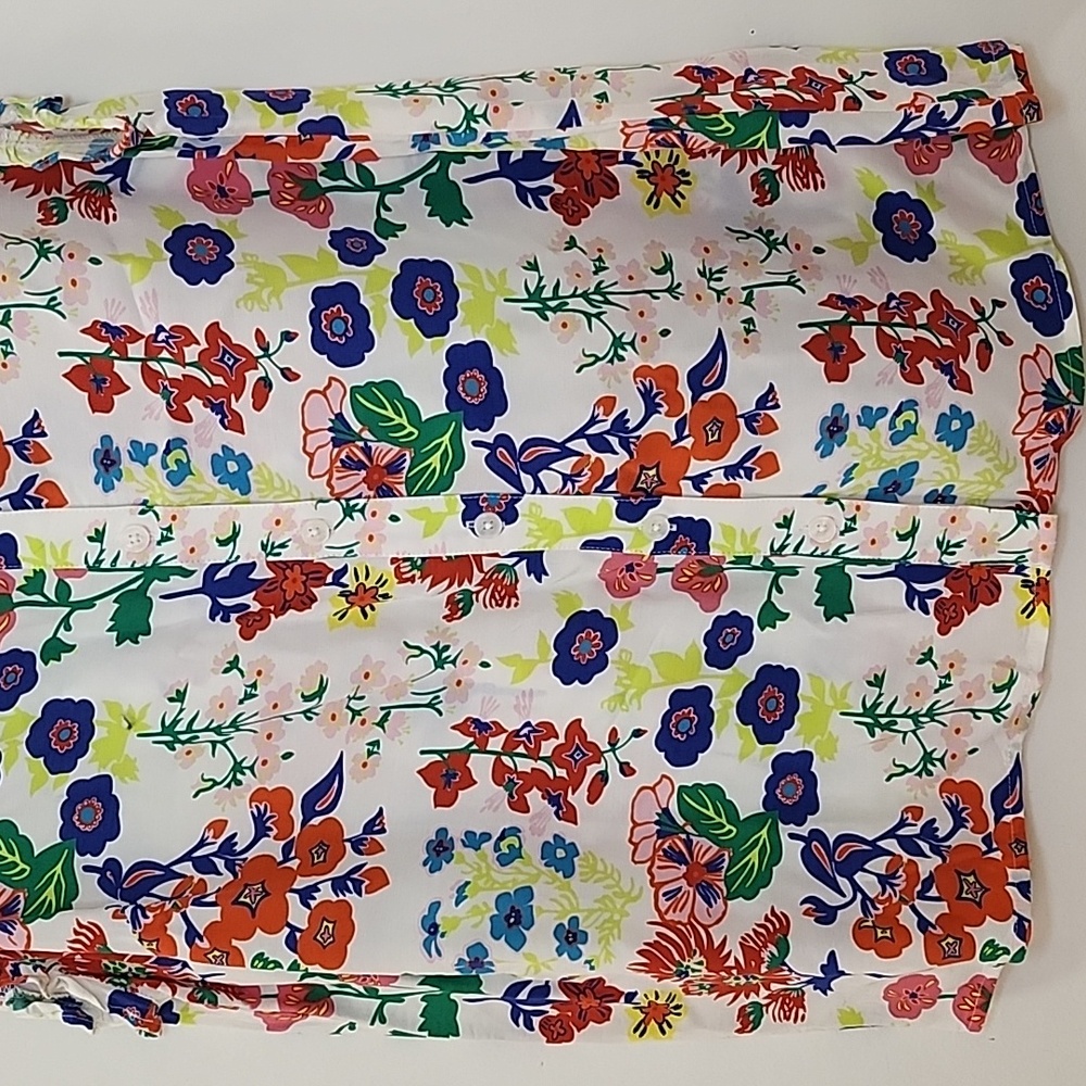 Boden Flame Scarlet Diamond Terrace Alicia Red and Pink Floral Blouse Size 8 - Picture 4 of 16